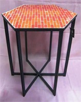 RED MOSAIC TOP END TABLE