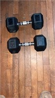 (2) 30 lb free weights