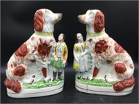 King Charles Staffordshire Dogs Porcelain