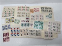mint never hinged blocks of stamps