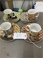 Cat Cups and saucers
