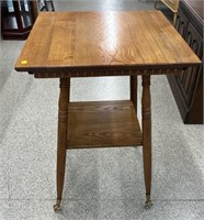 Wooden Hall Table with Ball and Claw Feet. 24" x