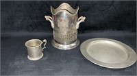 3 pieces of silver plate