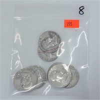 8- Franklin Half Dollars