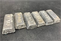 Lot of 6 Lyman lead ingots, each one weighs about
