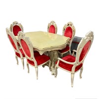 French Provincial Dining Table w/6 chairs - U