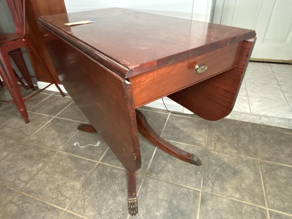 MID CENTURY DROP LEAF TABLE