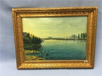 13.5x17" framed original oil painting - not signed