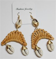 New Ratan Shell Earrings
