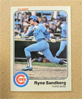1983 Fleer Ryne Sandberg HOF RC Rookie Card #507