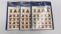 3 Sealed Teddy Bears Stamps Sets