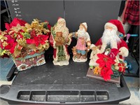 Christmas lot with Santa and flowers