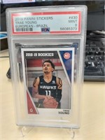 TRAE YOUNG GRADED MINT 9 2018 PANINI STICKER RC