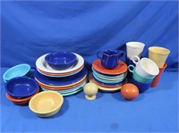 Vintage Fiestaware Plates, Saucers, Cups, Bowls