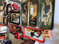 COCA COLA METAL TRAYS AND COLLECTIBLES