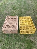 (2) Plastic Poultry Crates