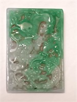 Chinese Antique Green Jadeite Carved Dragon