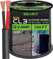 12 AWG CL3 OFC Speaker Wire  250 ft Black