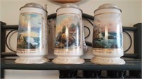 Set of (3) Thomas Kinkade Stains with Certificate