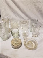 Large lot of clear glassware