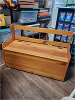 Pine Storage Bench-29t x 42w x 17d