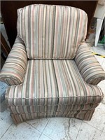Stripe chair & Ottoman