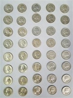 40 Silver Washington Quarters 1963-1964