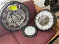 GROUP OF WALL CLOCKS