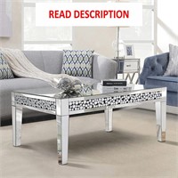 $240  Silver Coffee Table  24D x 36W x 18H