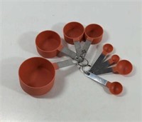 MCM Burnt Orange Measuring Cups and Spoons
