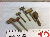 Wooden mallets various sizes