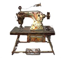 metal sewing machine music box