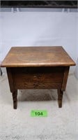 Vintage Wood Table w/ Storage