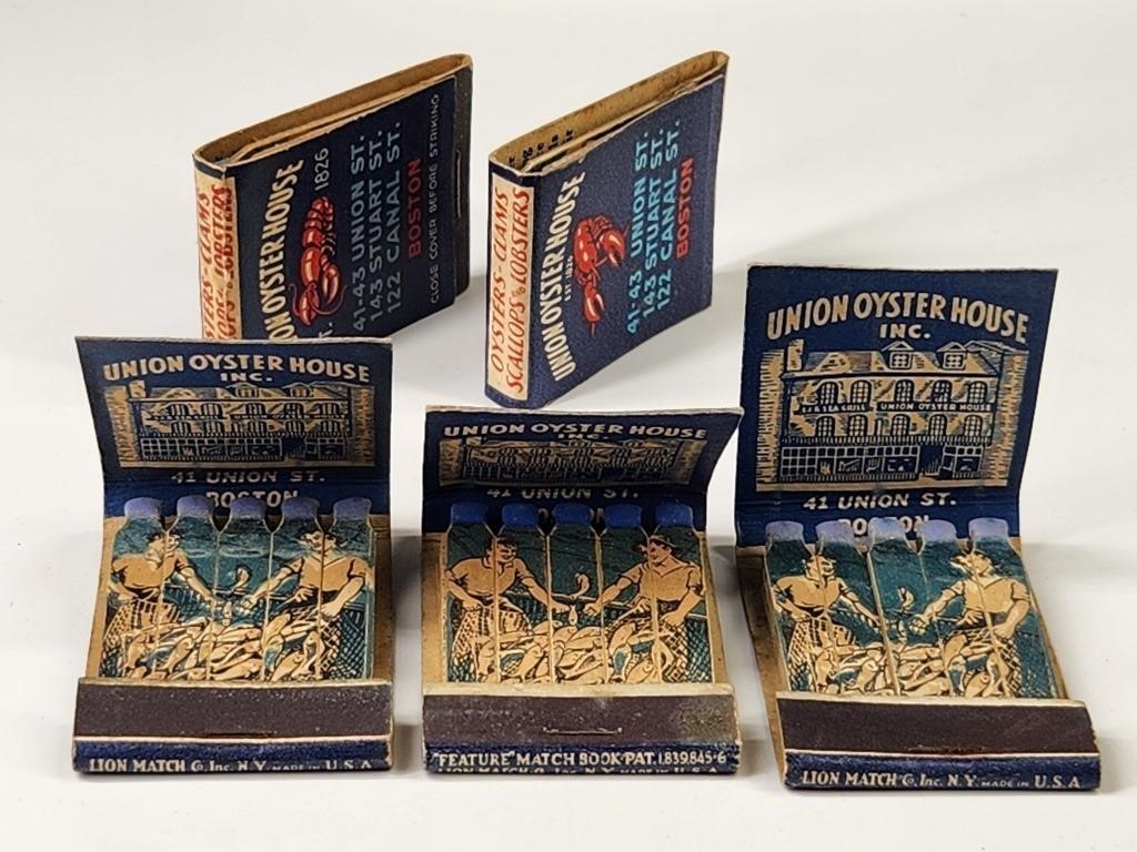 5) UNION OYSTER HOUSE ADV. FEATURE MATCHBOOK