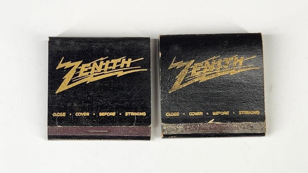 2) ZENITH RADIO ORGAN FEATURE MATCHBOOK