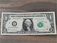 2017 $1 Bill Star Note