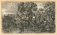 Claude Lorrain original etching "Le Passage du Gue