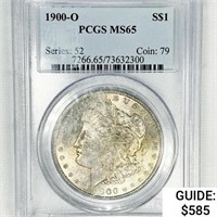 1900-O Morgan Silver Dollar PCGS MS65