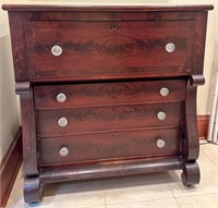 Antique Empire Style Wooden Butler's Desk