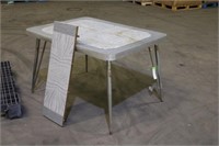 Vintage Table W/ Leaf Approx 46"x35"x28"