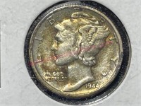 1944-D Mercury Silver Dime (90% silver)