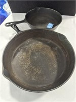 2 CAST IRON SKILLETS - #5 AND #8