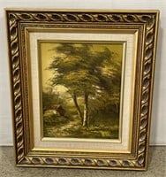 (Q) Harlock Forest Oil Painting on Canvas 13 1/2”