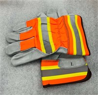 Lot of 4 Heavy Duty Leather Work Gloves