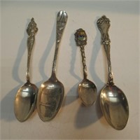 (4) STERLING SILVER SPOONS BALTIMORE-1000 ISL