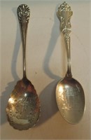 (2) STERLING SILVER SPOONS MACCABBES BLDG PORT