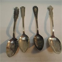 (4) STERLING SILVER SPOONS COLUMBUS-FINDLEY-1915.