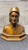 Exceptional Vintage Bust Of Dante 6.5" X 6"