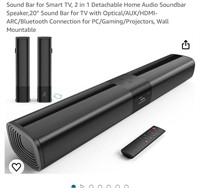 Sound Bar for Smart TV, 2 in 1