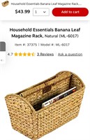Natural banana leaf magazine rack